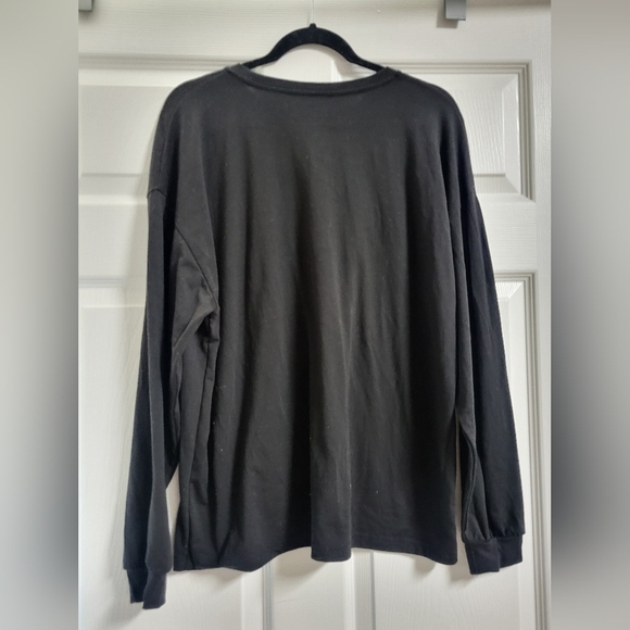 SHEIN Womens Black Graphic Long Sleeve Top Size S - Picture 3 of 3
